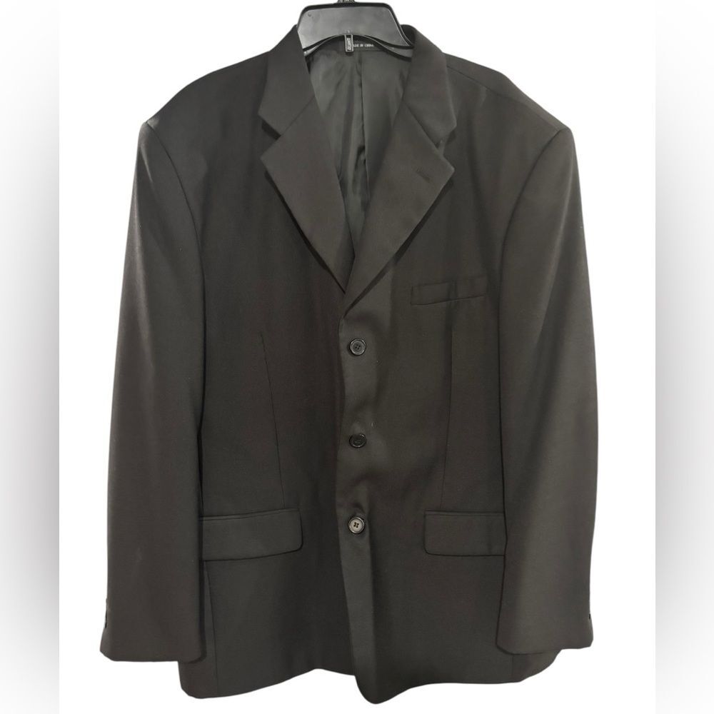 Men’s Classic Black Suit Jacket Blazer by Eddie Domani-46L